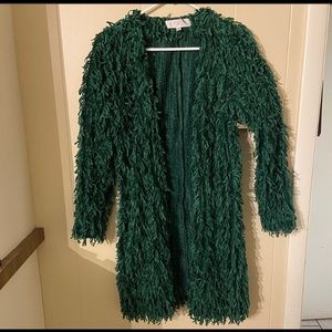 Green cardigan